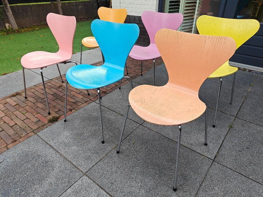 Frtiz Hansen Arne Jacobsen chaises papillon set of 6