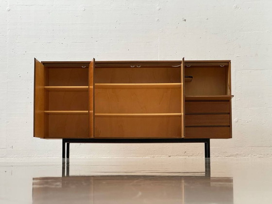 Image 1 of Credenza alta svizzera di metà secolo con vano bar in teak, anni '60