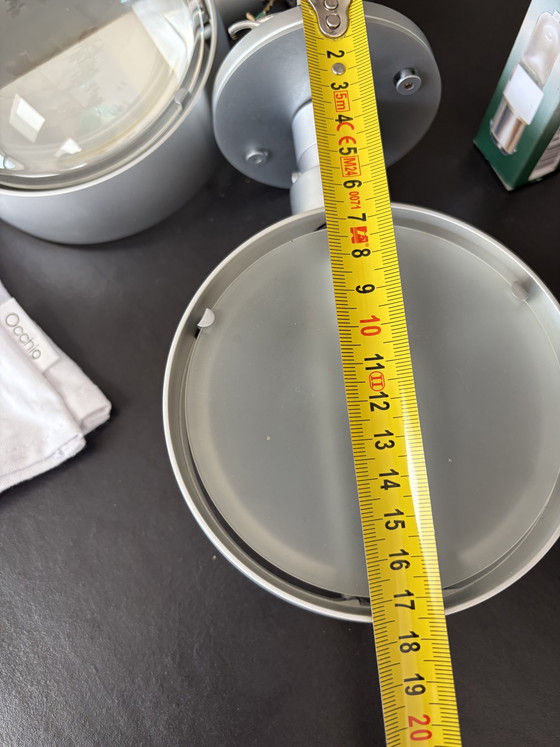 Image 1 of 2 x Occhio Sento Wandleuchte mit mattverchromter Linse und satiniertem Glas (Halogen)