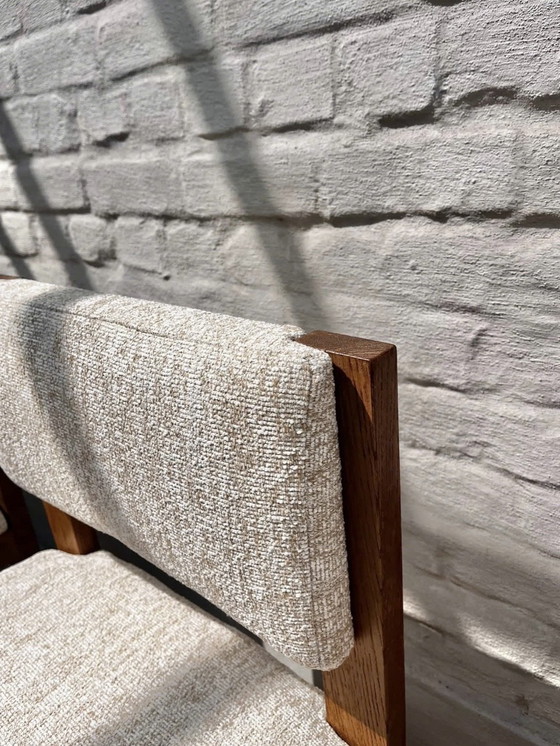 4x De Coene eetkamerstoelen van Emiel Verraneman – Hout, Textiel (photo 6 of 8)