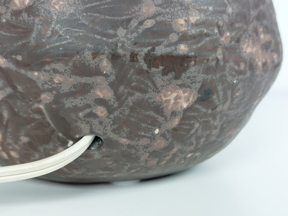 Image 1 of Lampada da tavolo in ceramica d'artista, vintage e espressiva, firmata, anni '70