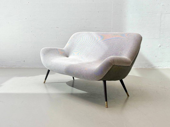 Vintage Mid-Century 2-Seater Sofa, 1950s – 2 seaters, Textile (photo 12 of 13)