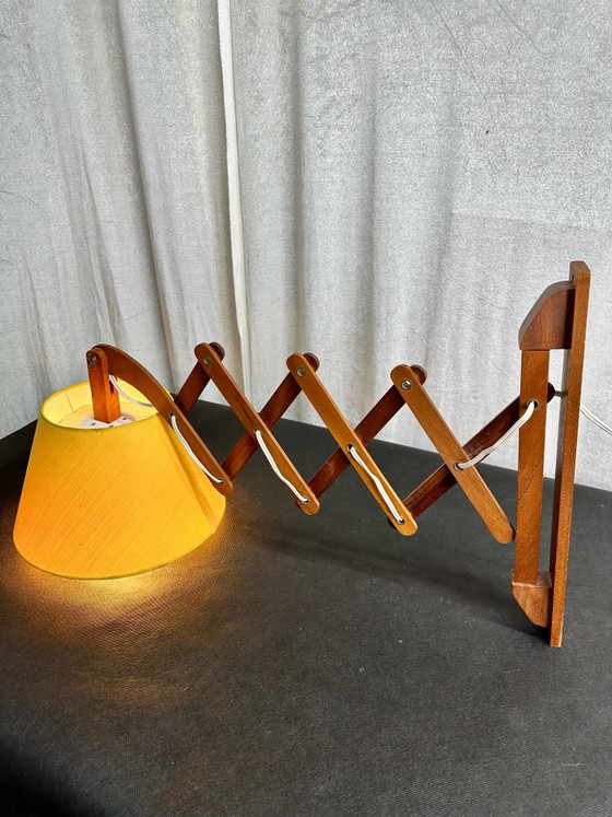 Applique murale ciseaux Mid Century en teck, design danois vintage, Appliques murales, Bois, Marron (photo 3 sur 11)