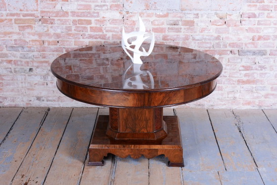 Restored Art Deco Dinig Set, Caucasian Walnut, Thuja, Polished, England, 1920s – Dining set, Textile, Wood (photo 3 of 19)
