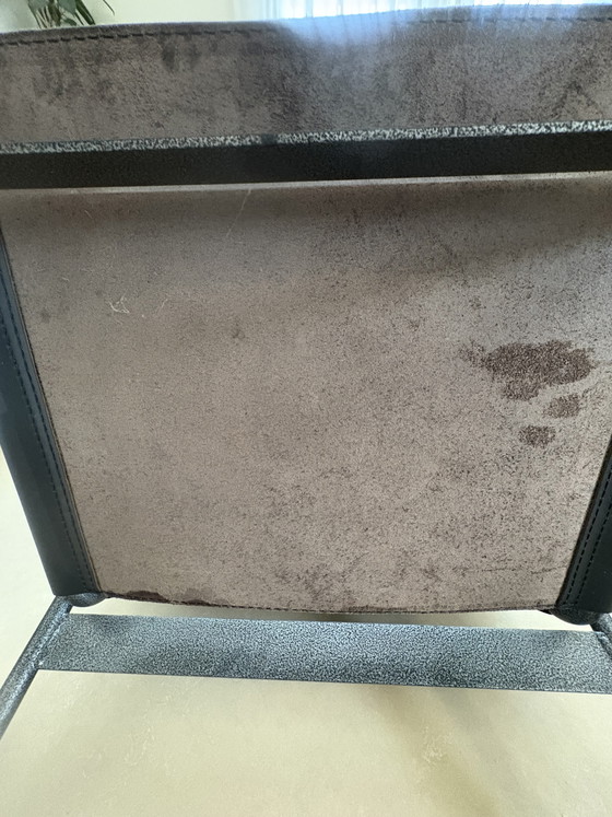 Image 1 of Design chairs - Black leather 