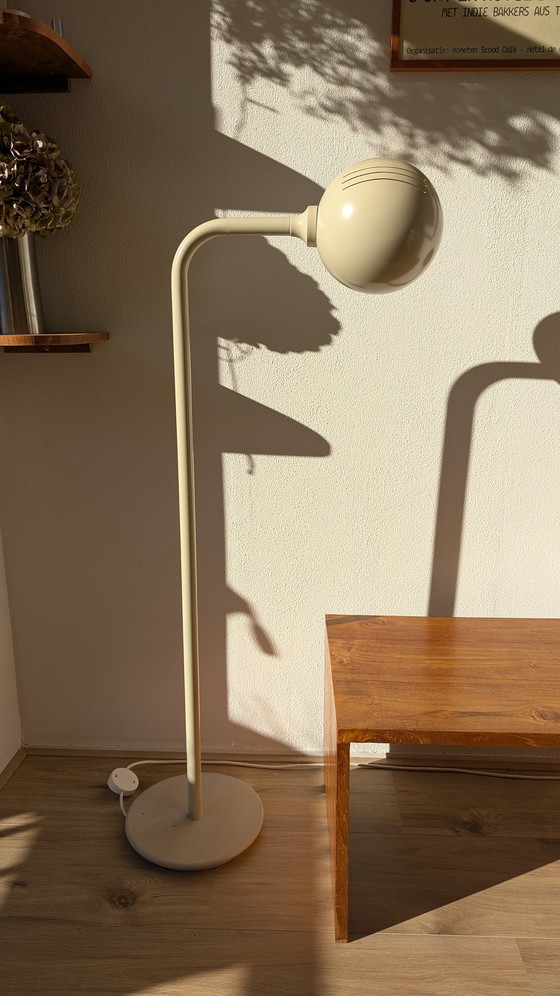 Image 1 of Lampada da terra a forma di occhio, stile Space Age, color crema, anni '60