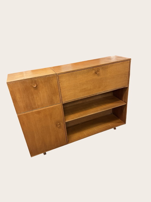 Buffet haut vintage avec secrétaire