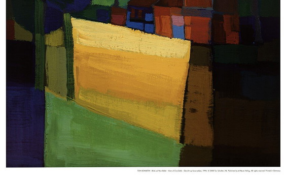 Image 1 of Schulten, Ton - Vista de campos de maíz - Litografía offset a color