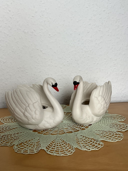 Cygne en porcelaine