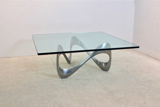 Knut Hesterberg ‘Snake’ Salontafel, Gegoten Aluminium & Glas, Duitsland, jaren 60, Ronald Schmitt (foto 4 van 10)