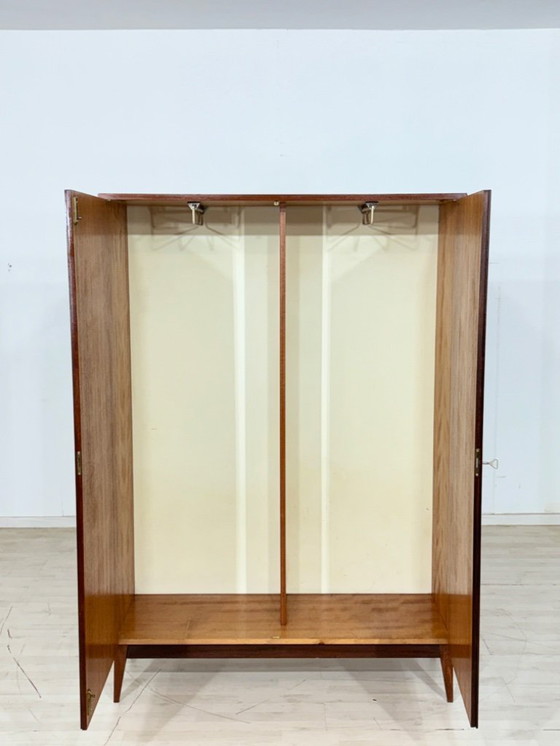 Image 1 of Mid-century linen cupboard, hallway cupboard, wardrobe, wooden cupboard, vintage