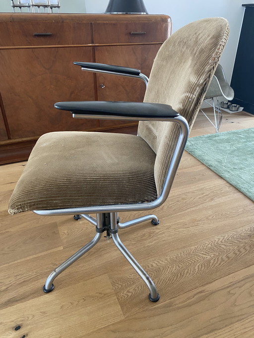 Gispen 356 Office Chair With Armrests, 1930s