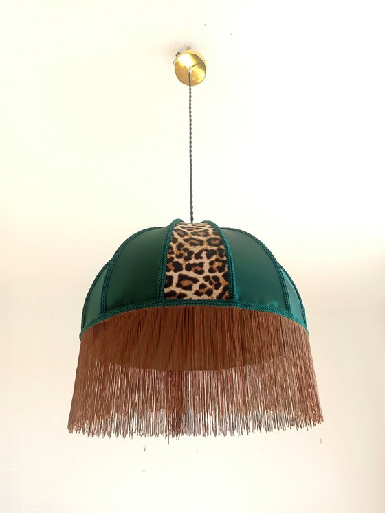 Lampada a Sospensione Leopardo e Frange – Lampade a sospensione, Silk, Textile (photo 12 of 12)