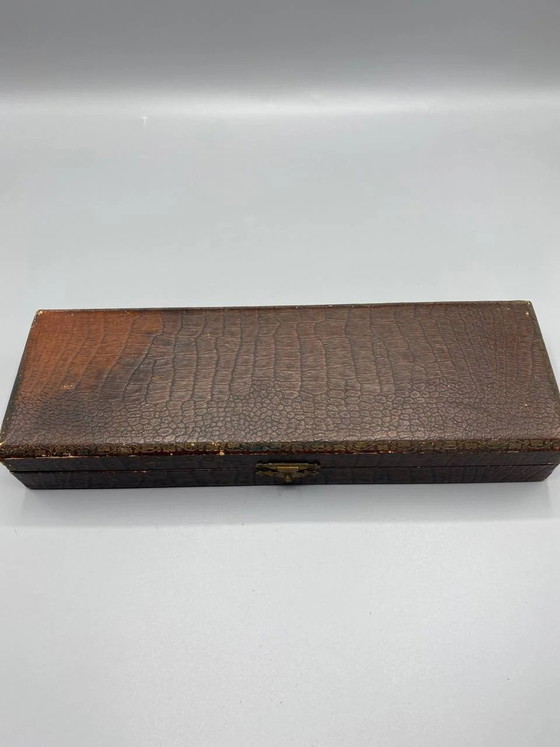 6 Bouffrière Cutlery table knives with blackened wooden handles in their original box – Cutlery Sets, Paper (photo 4 of 4)