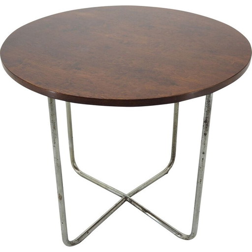 Vintage Bauhaus chrome table by Robert Slezak 1940s