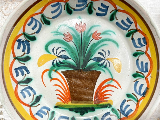 Antique French Nevers Faience Deep Plate, 19th Century – Crockery (photo 4 of 9)