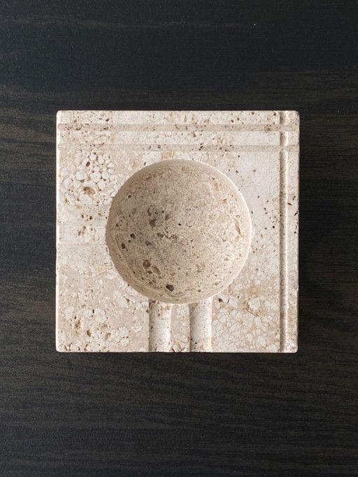 Cendrier / bol en travertin Fratelli Mannelli