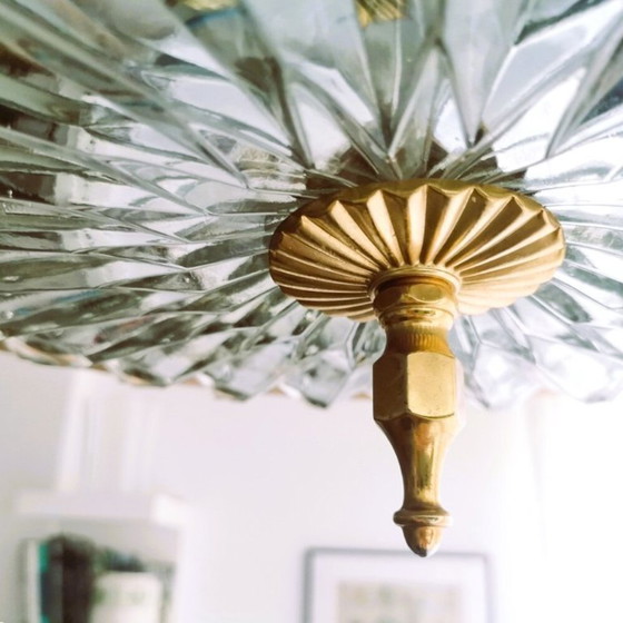 Image 1 of Lampada da pranzo retrattile color crema in stile Mid-Century Modern