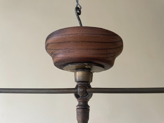 Lampada a Sospensione Francese da Ingresso in Vetro Trasparente – Lampade a sospensione, Glass, Wood (photo 4 of 11)