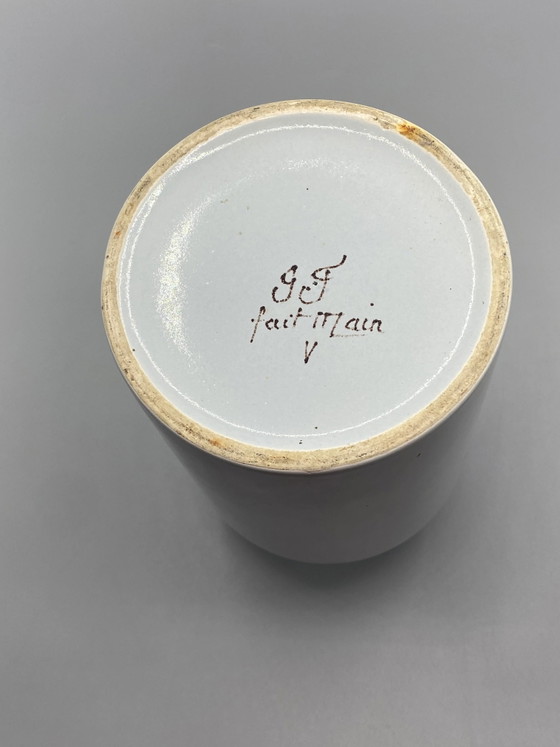 Pot Cerisier Faïence Gabriel Fourmaintraux – Desvres – Objets déco, Modern (photo 6 of 8)