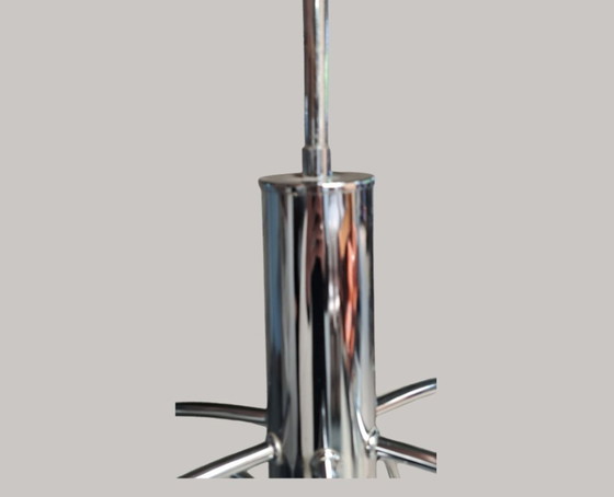 Image 1 of Grand lustre italien Sciolari chromé - 15 points lumineux