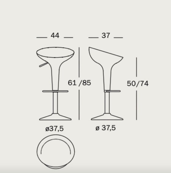 Image 1 of Sgabello girevole da bar Magis Bombo (nuovo prezzo 630,00)