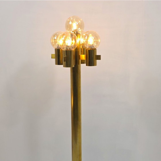 Image 1 of Lampada da terra Hans-Agne Jakobssen sputnik in ottone degli anni '60
