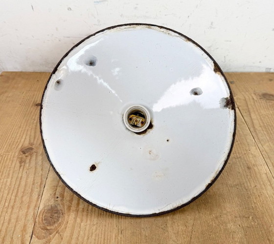 Image 1 of Industrielle schwarze Emaille-Lampe, 1930er Jahre