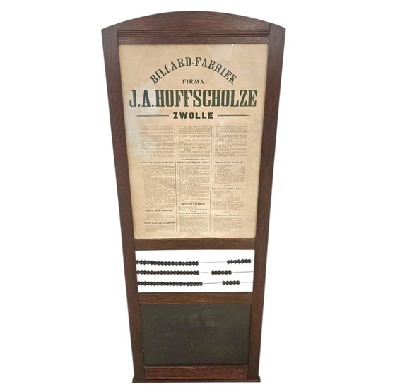 Wand-biljartscorebord van J.A. Hoffscholze / Zwolle / Biljartfabriek / jaren 60 – Wanddecoratie (photo 4 of 6)