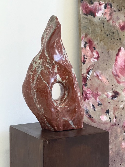 Red brown marble sculpture 1998