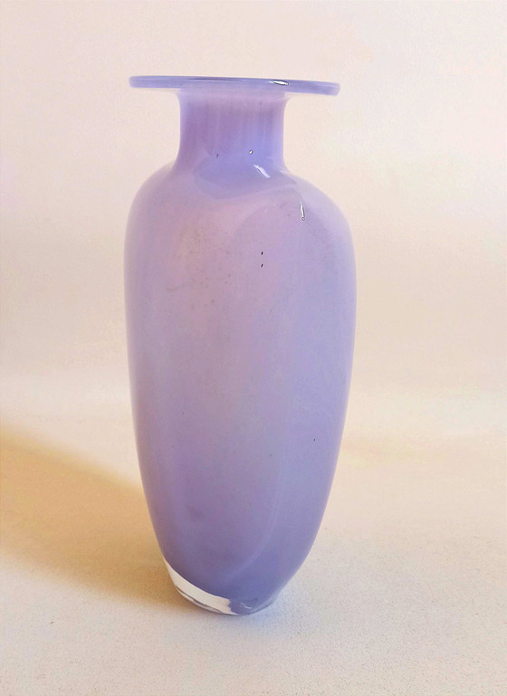 Image 1 of Bleu Lavande Vase 1980s by Kjell Engman Height 24.5 cm