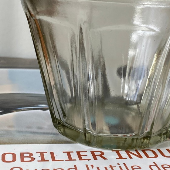 Image 1 of Antique conical-shaped glass jam jar with facets