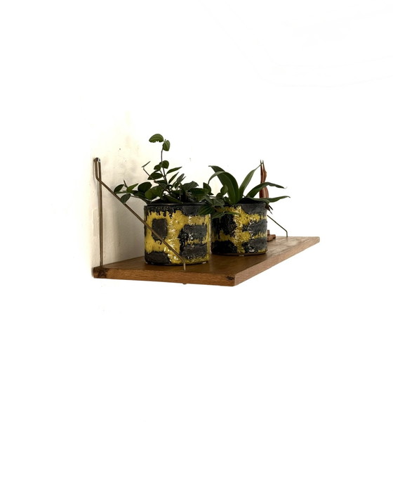 Image 1 of Vintage oak wall shelf '60