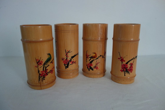 Image 1 of 4 bamboo pots China vintage