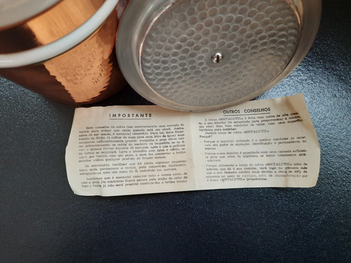 Au bain marie set in koper