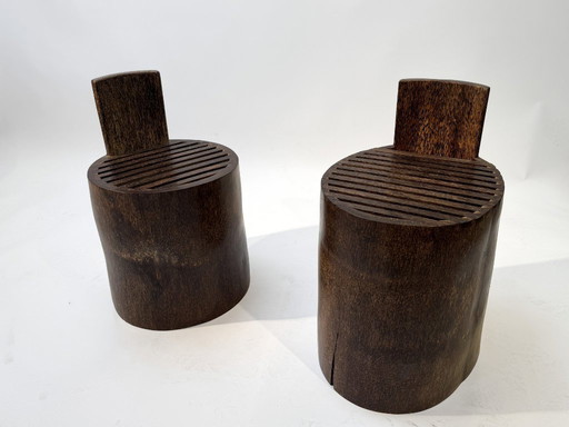 Baumstumpfstühle - Rote Palme