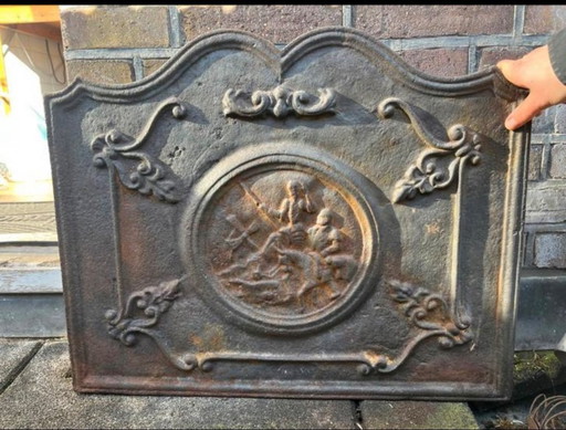 Cast iron hearth plate