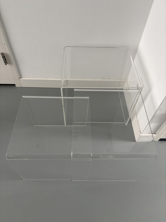 3 tables d'appoint vintage en plexiglas (photo 3 of 6)