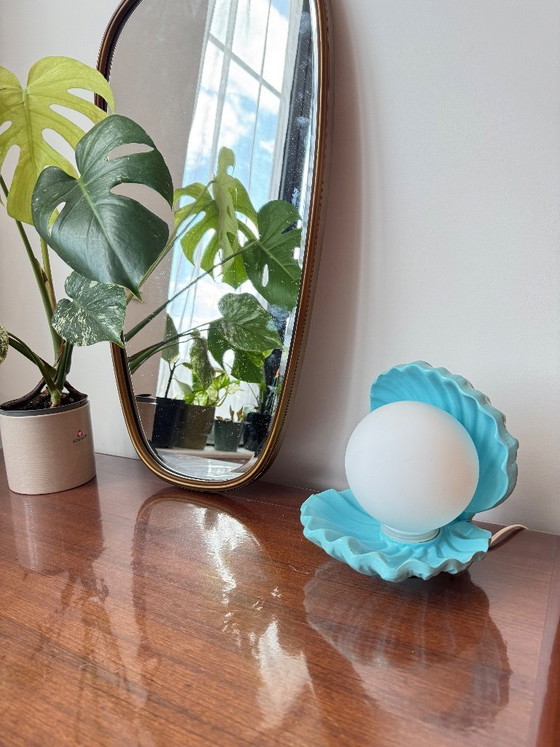 Image 1 of Vintage 1970s seashell lamp