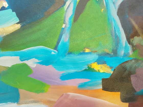 Acrylic Painting #wallalm 80x100cm – Art, Gold, Canvas (photo 15 of 15)