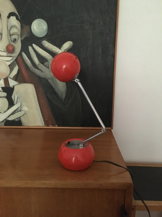 Vintage Desk Lamp, Table lamps, Plastic, Metal, Red (photo 8 of 8)