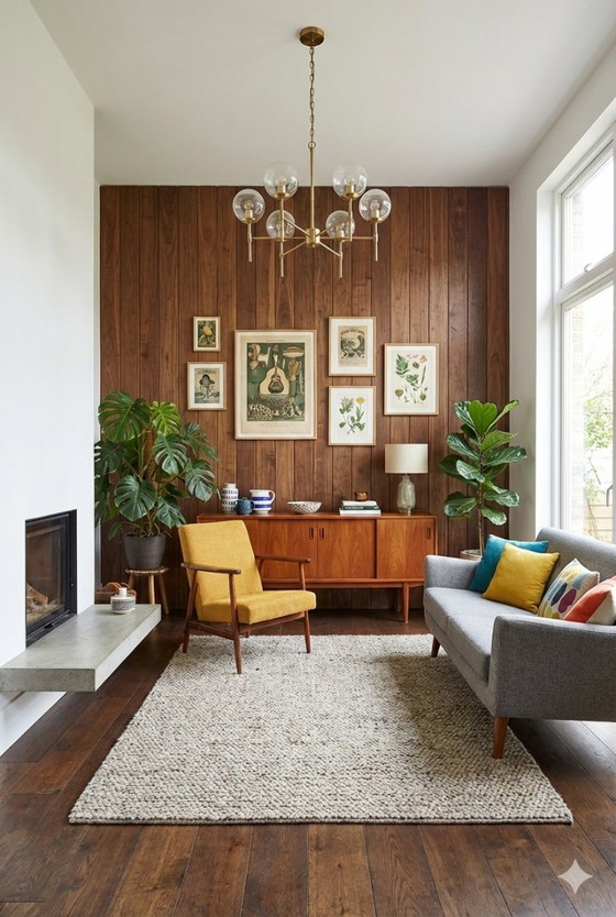 Image 1 of Poltrona vintage modello B-7727, tessuto giallo oro, restaurata, Polonia, anni '70