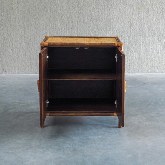 Meuble Vintage en Rotin et Cannage Tressé – Buffet bas (photo 10 of 14)
