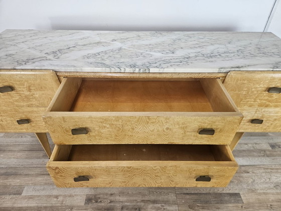 1950s maple chest of drawers with a marble top – Wood (photo 17 of 23)