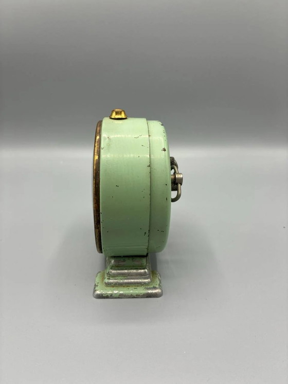 SMI Mechanical Alarm Clock - Celadon Green - Art Deco Base - Functional – Brass (photo 3 of 4)