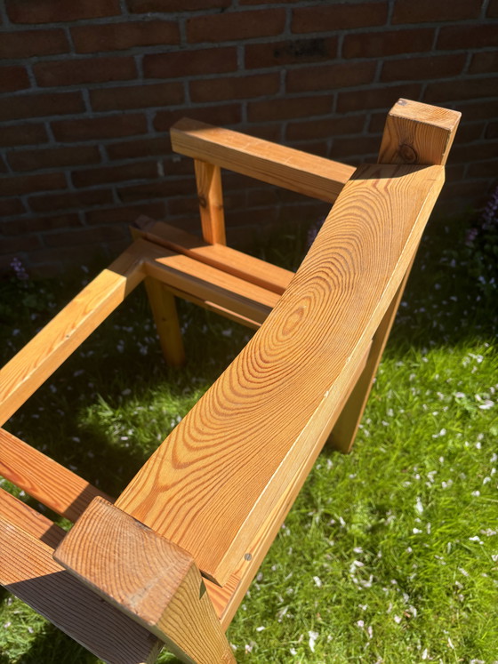 Image 1 of Chair modernism brutalism inspired by Rietveld style