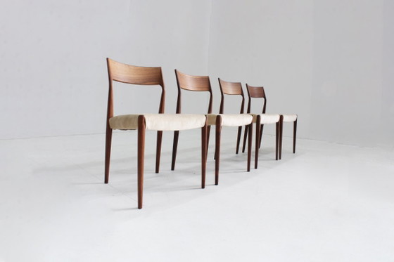 Image 1 of Ensemble de 4 chaises de salle à manger Fristho vintage milieu du siècle