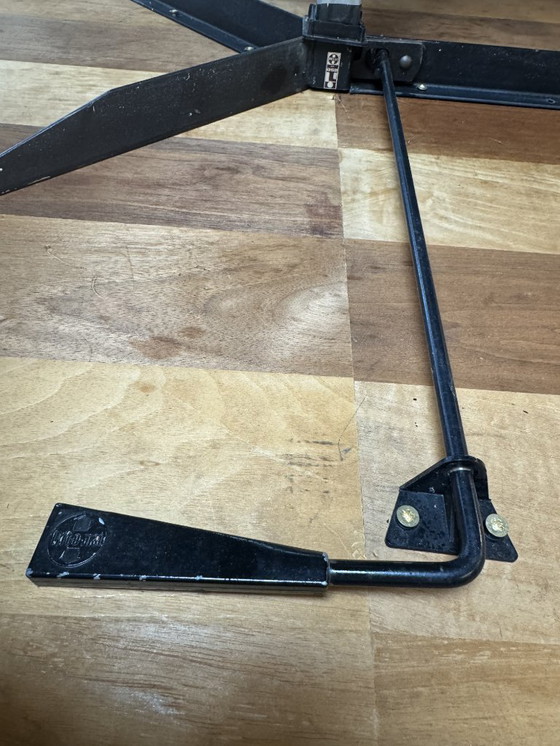 Image 1 of Mid-Century Design Round Adjustable Wooden Veneer Coffee / Dining Table by Ilse Möbel with Solid Centered Pedestal, Germany 1960