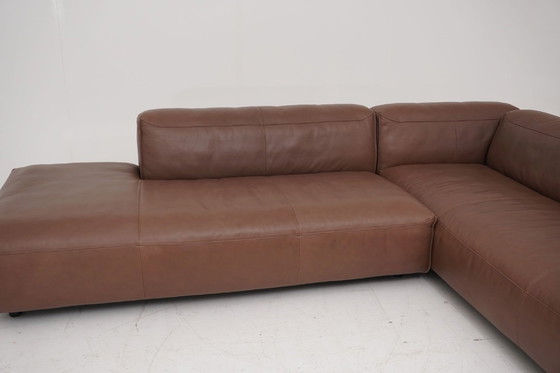 Image 1 of Rolf Benz Mio suite, bank, sofa, hoekbank, leer, bruin