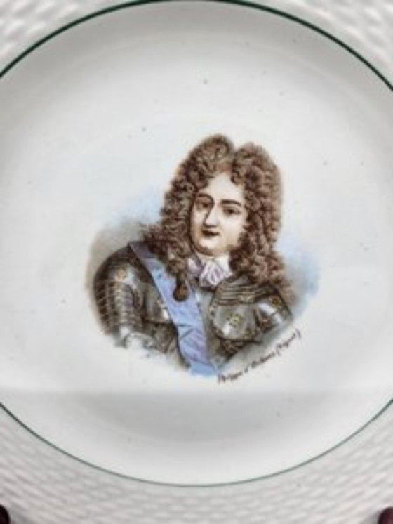 Image 1 of Saint Amand Rois Reines Favorites de France Earthenware Plates Set of 12